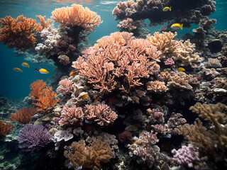 Fototapeta na wymiar A colorful underwater symphony