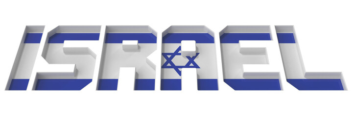 Flag with The Word ISRAEL Lying