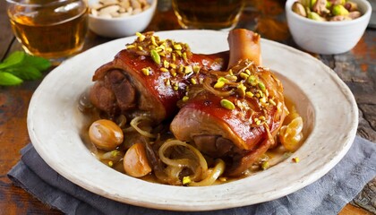 maialino alla birra e pistacchi