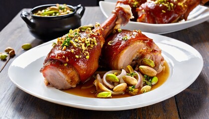 maialino alla birra e pistacchi