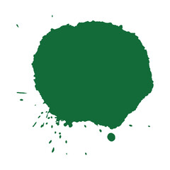 green ink splash brush drop