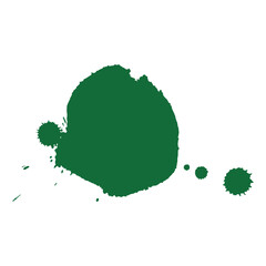 green ink splash brush drop