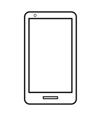 Minimal smartphone mockup with camera and touchscreen