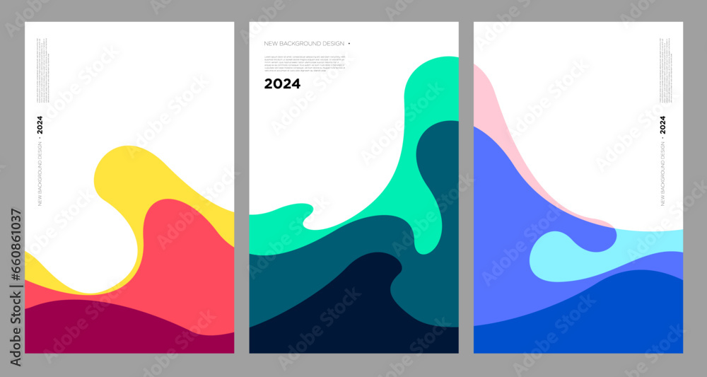 Canvas Prints Vector Illustration colorful liquid and fluid abstract for banner template 2024