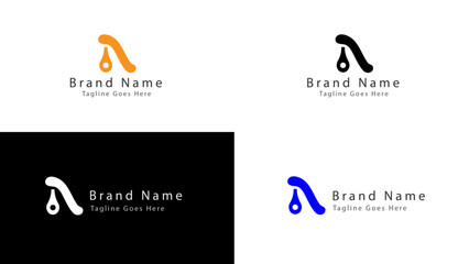 business logo design, A logo design, scientific logo, brand logo design