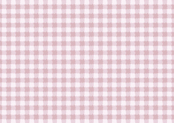 【ピンク】くすみカラーのガサ感のあるブロックチェック