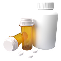 The dung on white background for Medicine or sci concept 3d rendering