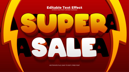 Red and orange super sale 3d editable text effect - font style