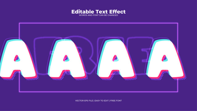 Purple violet and white free 3d editable text effect - font style