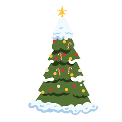 Christmas Tree With Snow | Winter Christmas Theme