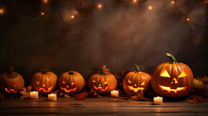 Spooky Illuminated Pumpkin Decoration for Halloween Celebration
