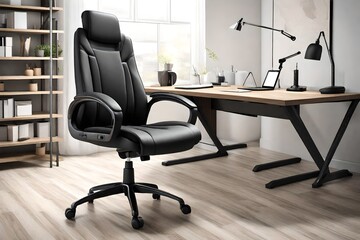 A stylish office chair with ergonomic features and adjustable settings.