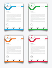 Modern letterhead design mockup template