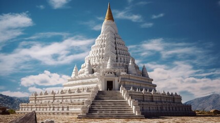 temple or pagoda with a natural background - obrazy, fototapety, plakaty