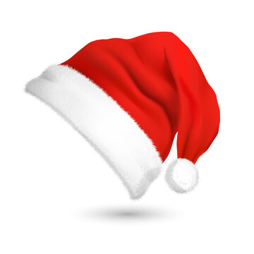 Santa Claus red hat isolated or transparent png. xmas hat or christmas hat
