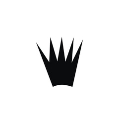 Crown logo graffiti icon. Black icon isolated on white background. Doodle vector illustration. Queen royal princess symbol. Outline design for drawing greeting cards, promotional items for girl,women
