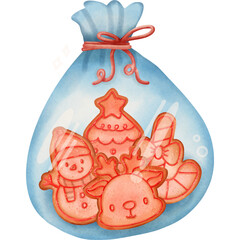 christmas decoration cookies watercolor cute