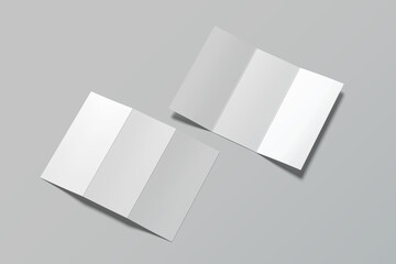 A4 Trifold Brochure Blank Mockup