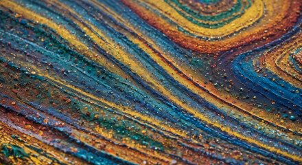 A Close Up Of A Colorful Surface With Lots Of Colors On It, An Ultrafine Detailed Painting.