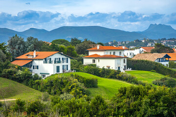 Rural basque architecture and surroundings of the French town of Saint-Jean-de-Luz