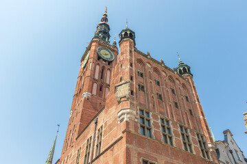 Fototapeta na wymiar Amazing architecture of the main city in Gdansk, Poland