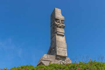 Westerplatte Monument in memory of the Polish defenders. The Battle of Westerplatte was one of the...