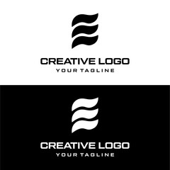 Creative letter e logo design vektor	