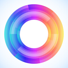 Geometric frame from circles, vector abstract background, wallpaper