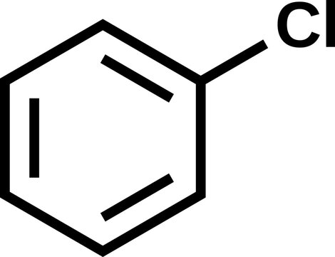 Chlorobenzene structural formula, vector illustration