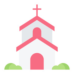 Church Wedding Flat Icon