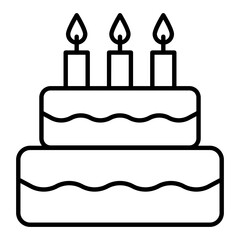 Cake Outline Icon