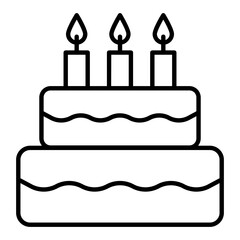 Cake Outline Icon