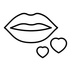 Kiss Outline Icon