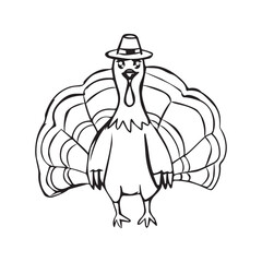 Vector illustration of a thanksgiving turkey