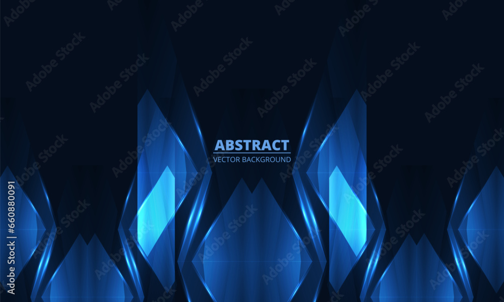 Poster abstract blue background with geometric dynamic glowing diagonal lines. modern trandy abstract blue 