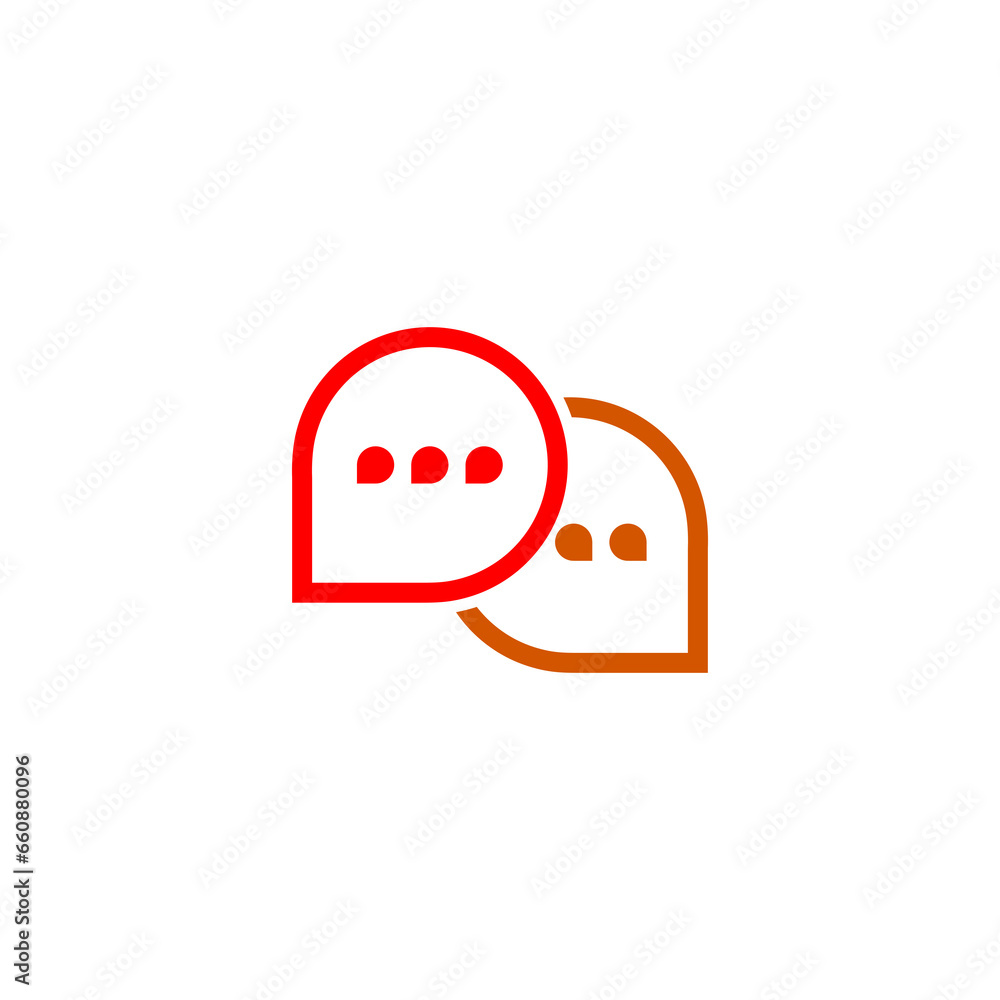 Poster discussion speech bubbles icon isolated on transparent background