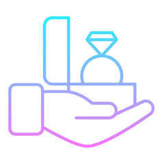 Fototapeta premium Wedding Purpose Gradient Icon