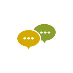 Discussion speech bubbles icon isolated on transparent background
