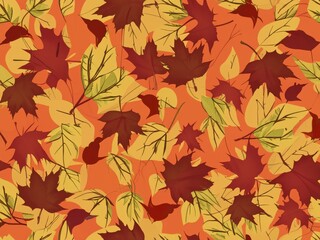 seamless pattern with leaves