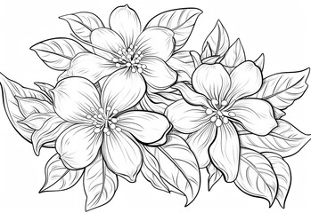 Coloring book for children, animals, tiger, white background