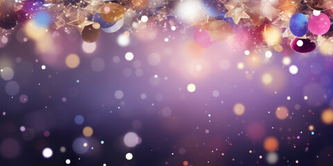Obraz na płótnie Canvas Glittering colourful party background. Concept for holiday, celebration, New Year's Eve