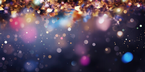  Glittering colourful party background. Concept for holiday, celebration, New Year's Eve - obrazy, fototapety, plakaty