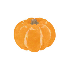 オレンジ色のかぼちゃのイラスト