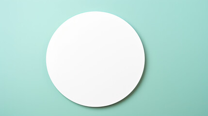 Fototapeta premium Round blank square on a pastel background, mock up