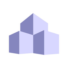 vector three dimensional propesptive cube for design