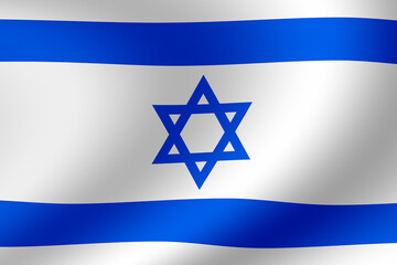 Waving country flag illustration ( Israel )