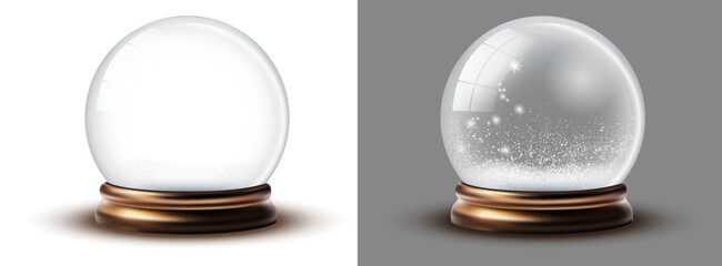 Realistic transarent snow ball