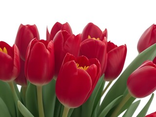 Fototapeta premium bouquet of red tulips