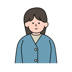 Female Avatars profile , office workers, hand-drawn icon style, character design, vector illustration.	
