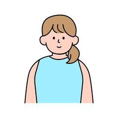 Female Avatars profile , office workers, hand-drawn icon style, character design, vector illustration.	
